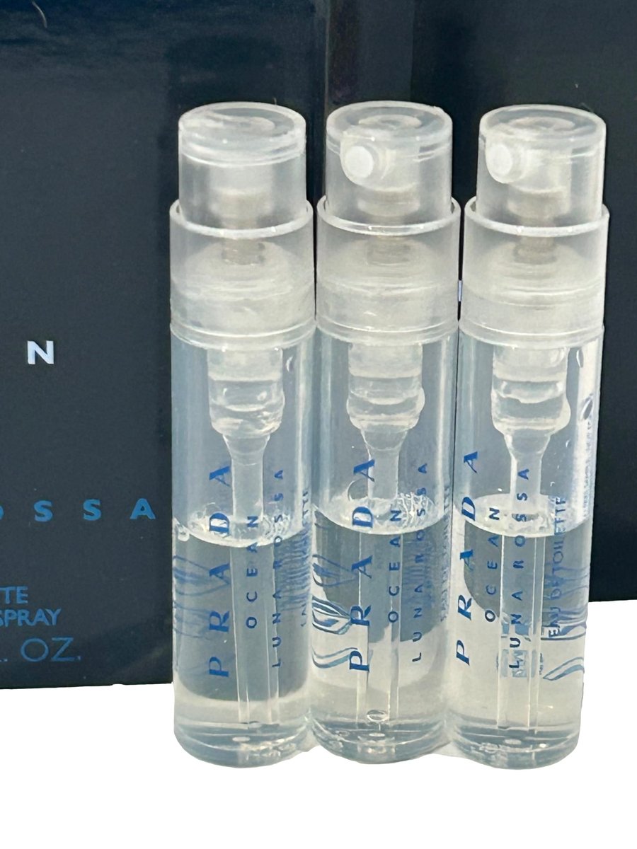 Prada Luna Rossa Ocean Eau de Toilette Sample Set - 3 Mini Travel Sprays 0.04 fl oz Each - görsel 3