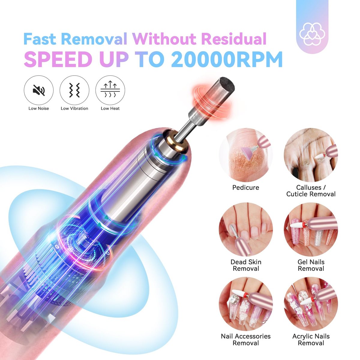 Saviland Acrylic Nail Kit with Everything: 10 Colors Acrylic Powder, Clear Liquid Monomer, 48W Nail Lamp, 20000RPM Nail Drill – Complete Home Manicure Set for Nail Extensions (334pcs, Gold Purple) - görsel 9