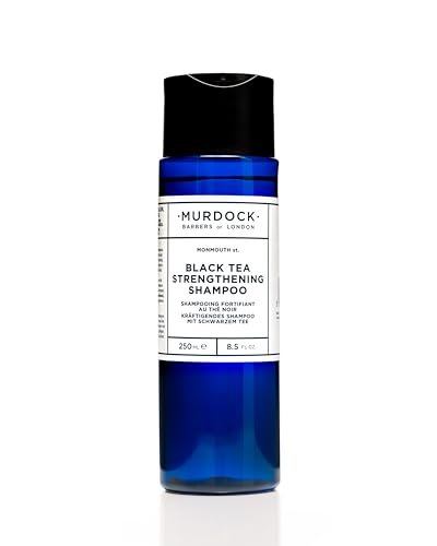 Murdock London Black Tea Strengthening Shampoo 250ml – Caffeine-Infused Formula for Fuller, Thicker Looking Hair Avelisse