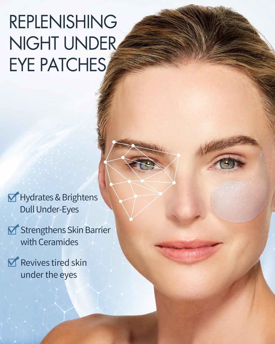 depology Replenish & Repair Under Eye Patches for Puffy Eyes and Wrinkles (60 Patches) – Hydrating Eye Gel Pads with Ceramides and Hyaluronic Acid for All Skin Types Avelisse