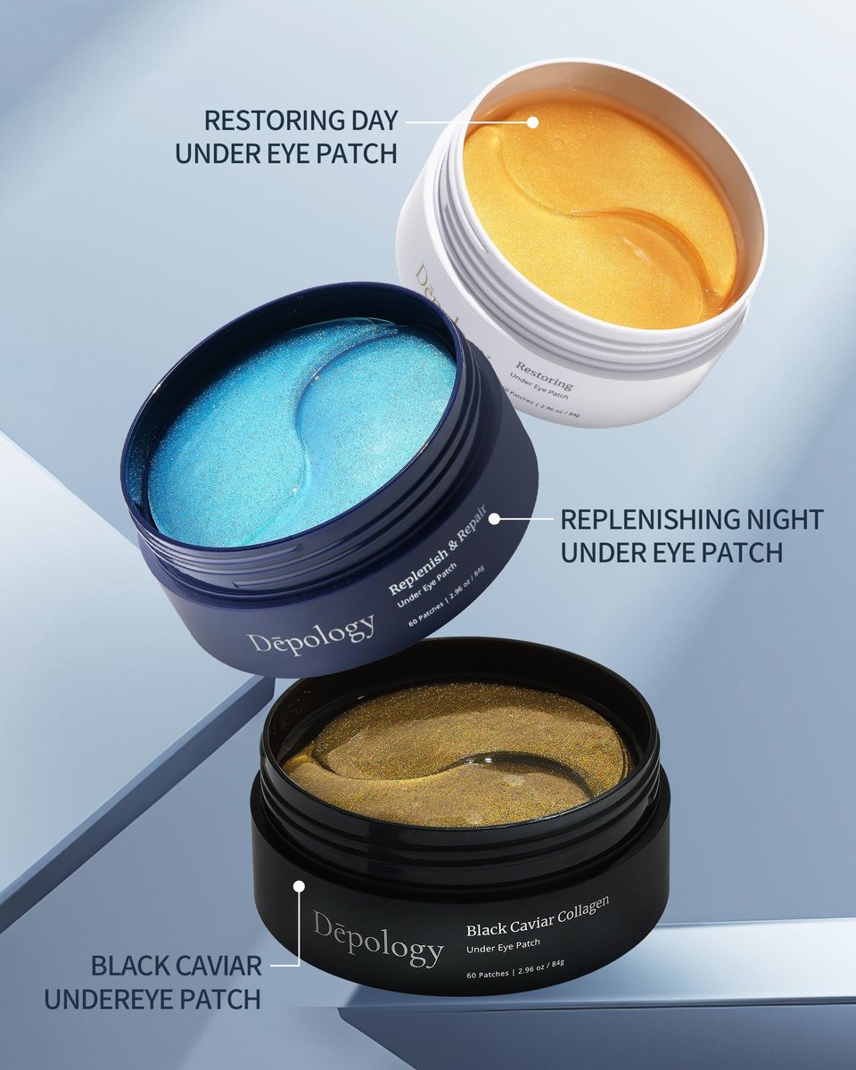 depology Replenish & Repair Under Eye Patches for Puffy Eyes and Wrinkles (60 Patches) – Hydrating Eye Gel Pads with Ceramides and Hyaluronic Acid for All Skin Types Avelisse