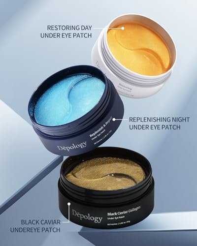 depology Replenish & Repair Under Eye Patches for Puffy Eyes and Wrinkles (60 Patches) – Hydrating Eye Gel Pads with Ceramides and Hyaluronic Acid for All Skin Types Avelisse