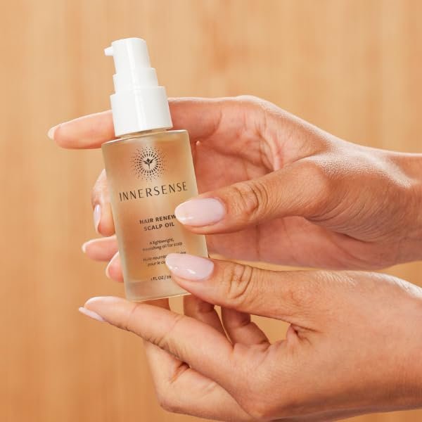 INNERSENSE Organic Beauty Natural Hair Renew Scalp Oil - Non-Toxic, Cruelty-Free Haircare, 1 fl oz Avelisse