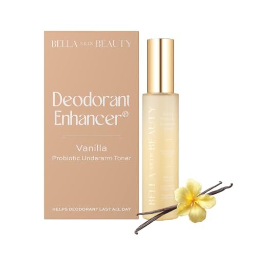 Bella Skin Beauty Deodorant Enhancer Probiotic Underarm Toner - Vanilla - Patented Pre-Deodorant Spray, 1.9 Fl Oz Avelisse