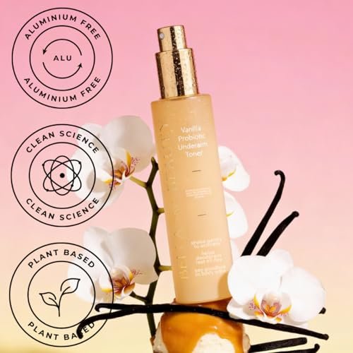 Bella Skin Beauty Deodorant Enhancer Probiotic Underarm Toner - Vanilla - Patented Pre-Deodorant Spray, 1.9 Fl Oz Avelisse