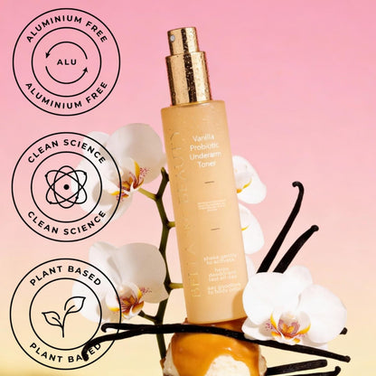Bella Skin Beauty Deodorant Enhancer Probiotic Underarm Toner - Vanilla - Patented Pre-Deodorant Spray, 1.9 Fl Oz Avelisse