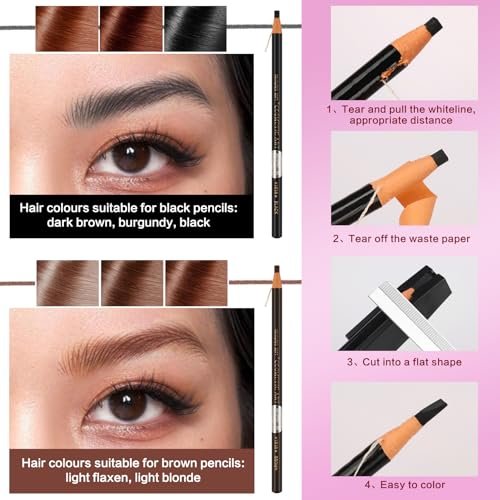 QUEEJOY Brow Mapping Kit – Complete Eyebrow Shaping Set with String, Ruler Stickers, Concealer, Brushes, Razor, and Sharpener Avelisse