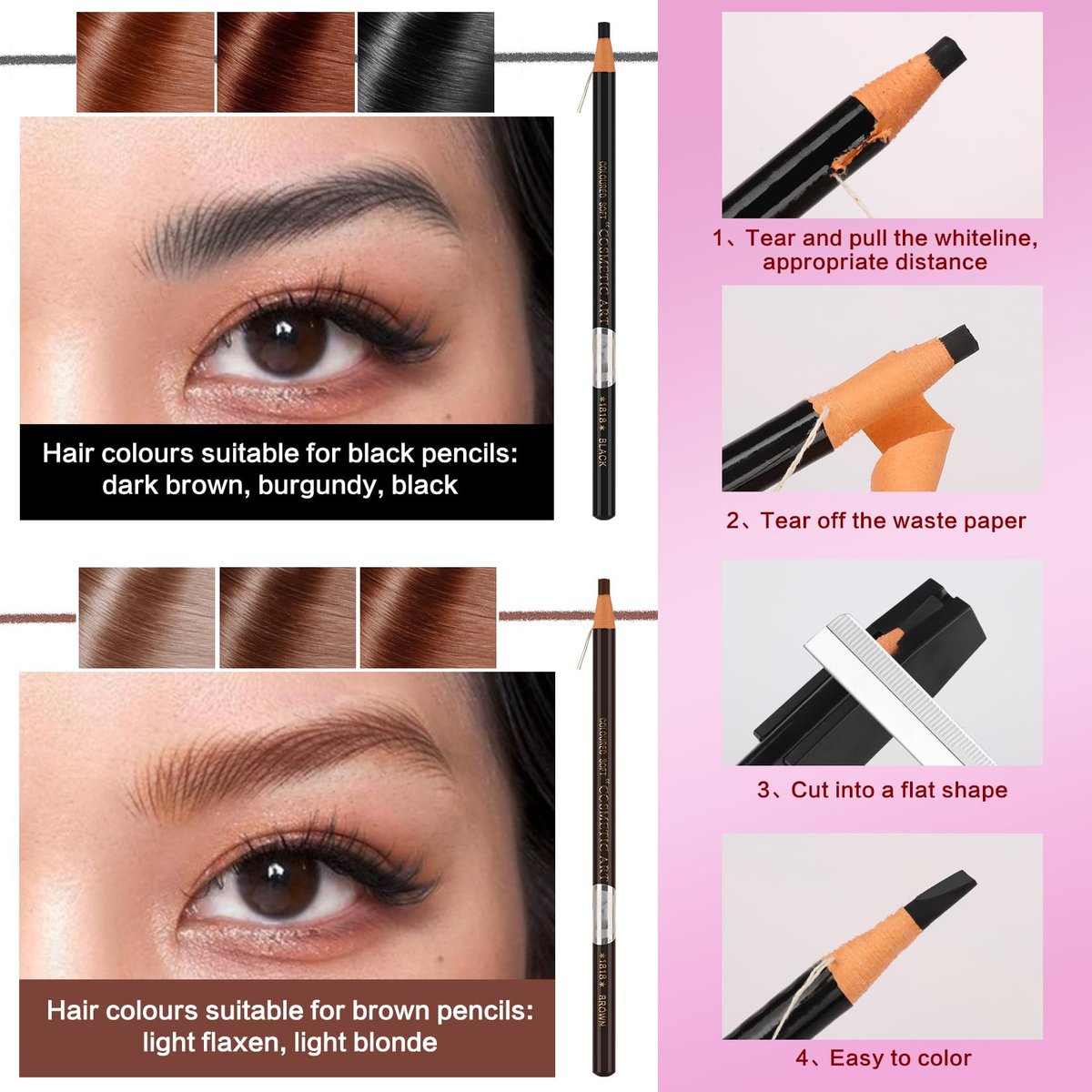 QUEEJOY Brow Mapping Kit – Complete Eyebrow Shaping Set with String, Ruler Stickers, Concealer, Brushes, Razor, and Sharpener Avelisse
