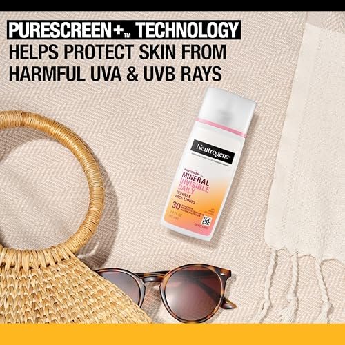 Neutrogena Purescreen+ Invisible Daily Defense Mineral Sunscreen SPF 30 for Face, Fragrance-Free, 1.4 oz Avelisse