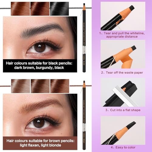 QUEEJOY Eyebrow Mapping Kit - Brow String, Stencils, Paste, Brushes & Tools for Perfect Brows - görsel 8