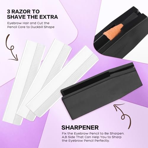 QUEEJOY Eyebrow Mapping Kit - Brow String, Stencils, Paste, Brushes & Tools for Perfect Brows - görsel 10