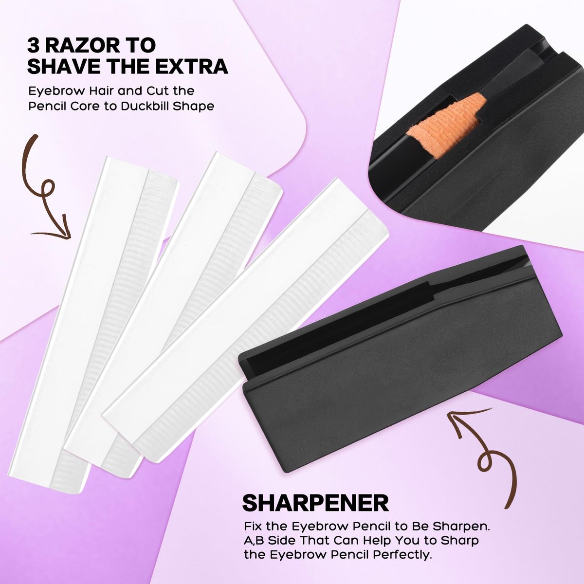 QUEEJOY Eyebrow Mapping Kit - Brow String, Stencils, Paste, Brushes & Tools for Perfect Brows - görsel 9