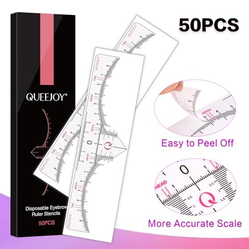 QUEEJOY Eyebrow Mapping Kit - Brow String, Stencils, Paste, Brushes & Tools for Perfect Brows - görsel 6