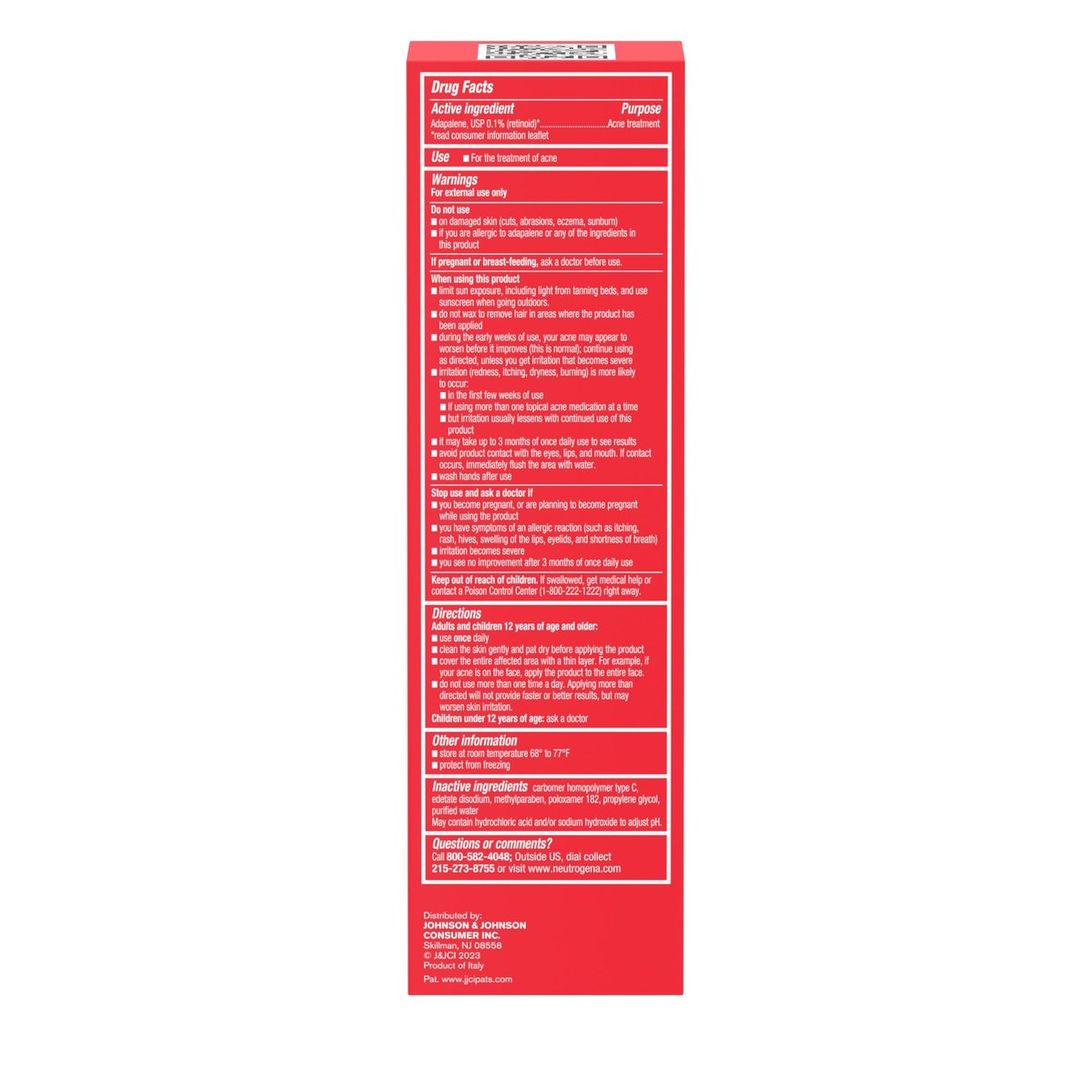 Neutrogena 0.1% Adapalene Gel Acne Treatment - Daily Retinoid for Clear Skin, Oil & Fragrance-Free, 1.6 oz Avelisse