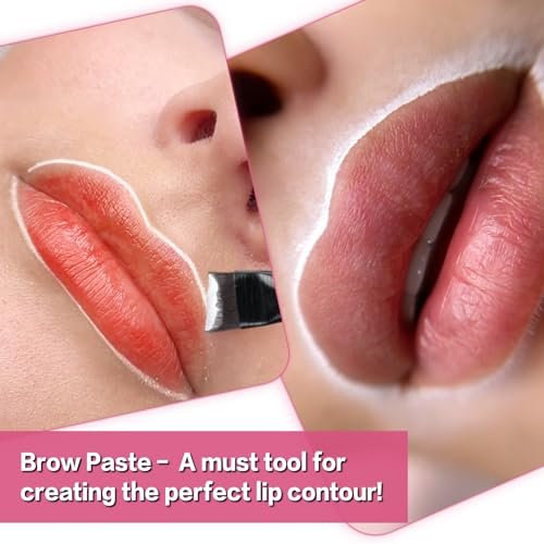 QUEEJOY 20g White Brow Mapping Paste & 2pcs Eyebrow Brush Set – Brow Contour & Lip Shape Positioning Tool for Flawless Eyebrows and Lips - görsel 10