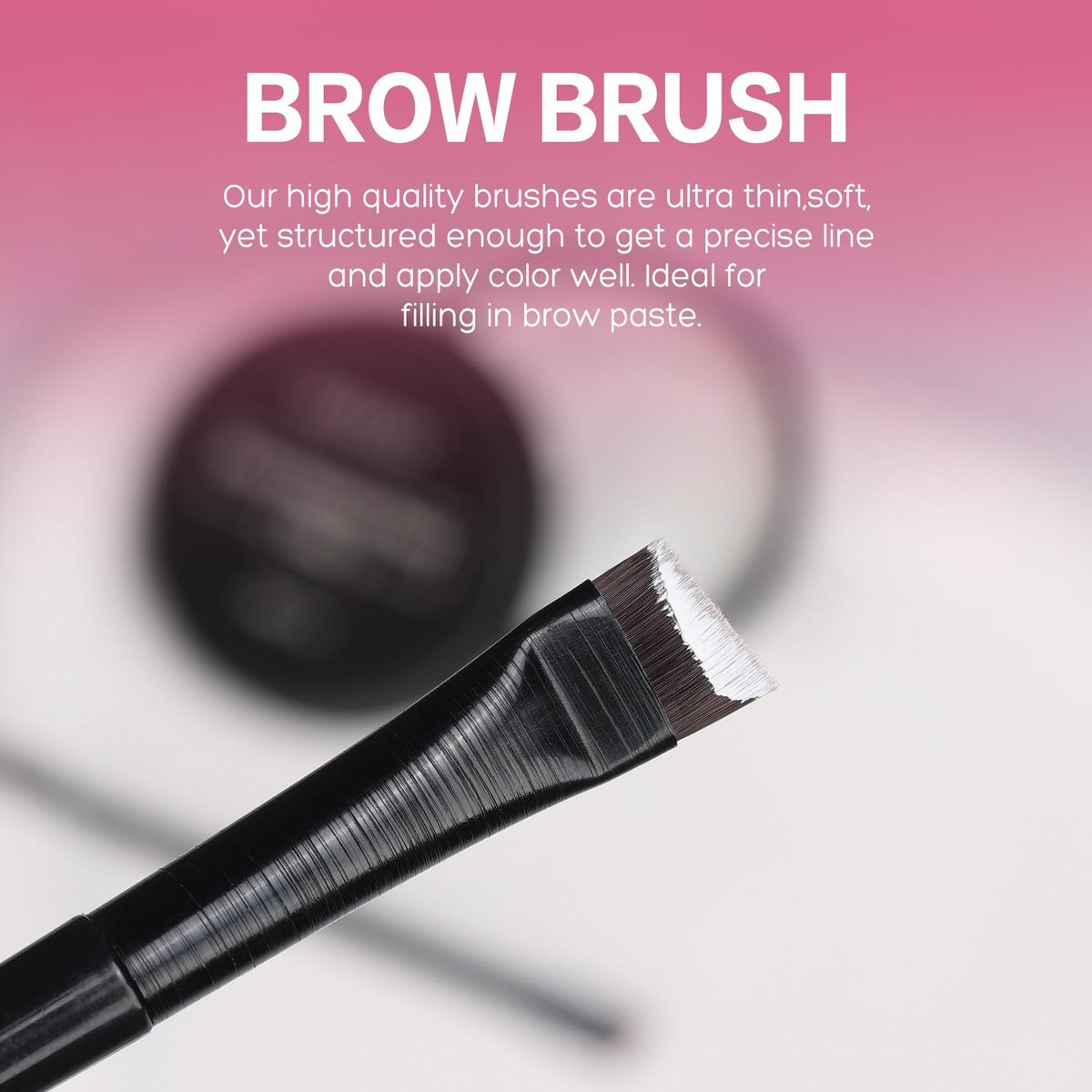 QUEEJOY 20g White Brow Mapping Paste & 2pcs Eyebrow Brush Set – Brow Contour & Lip Shape Positioning Tool for Flawless Eyebrows and Lips - görsel 5