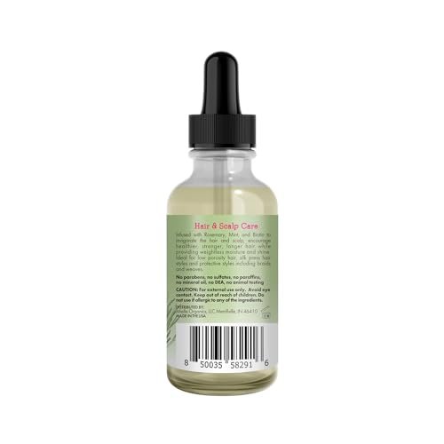 Mielle Organics Rosemary & Mint Light Hair Oil - Split Ends & Dry Scalp Treatment with Biotin & Essential Oils, 2 Oz - görsel 17