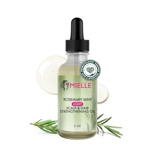 Mielle Organics Rosemary & Mint Light Hair Oil - Split Ends & Dry Scalp Treatment with Biotin & Essential Oils, 2 Oz - görsel 1