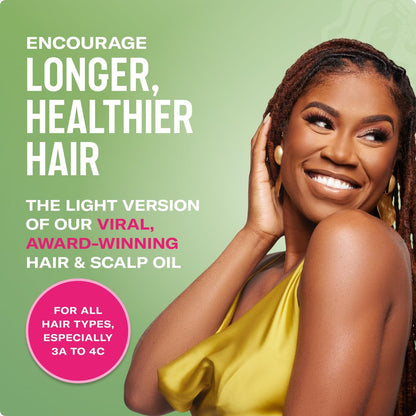 Mielle Organics Rosemary & Mint Light Hair Oil - Split Ends & Dry Scalp Treatment with Biotin & Essential Oils, 2 Oz