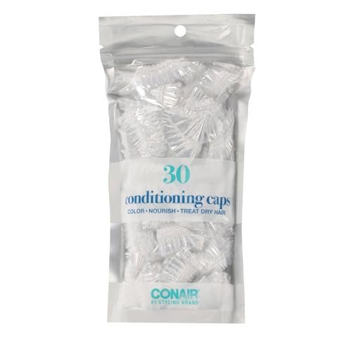 Conair Disposable Clear Shower Caps for Hair Treatments – 30-Pack, Full-Size Plastic Caps for Deep Conditioning, Coloring & Moisturizing - görsel 2