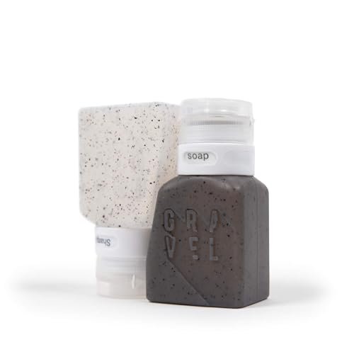 Gravel TSA Approved Travel Bottles – Leakproof, BPA-Free, Compact Toiletry Containers (4-Pack, 3 oz) Avelisse