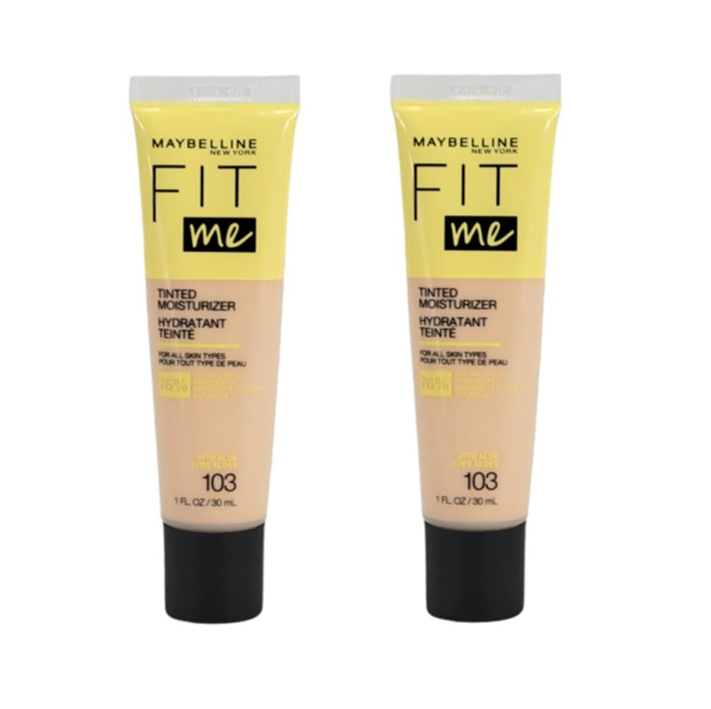 Maybelline New York Fit Me Tinted Moisturizer - 103 Fair (Pack of 2) - 1 Fl Oz Each - görsel 3