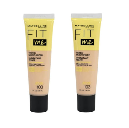 Maybelline New York Fit Me Tinted Moisturizer - 103 Fair (Pack of 2) - 1 Fl Oz Each