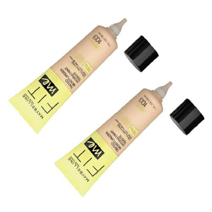 Maybelline New York Fit Me Tinted Moisturizer - 103 Fair (Pack of 2) - 1 Fl Oz Each