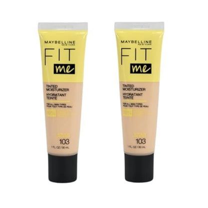 Maybelline New York Fit Me Tinted Moisturizer - 103 Fair (Pack of 2) - 1 Fl Oz Each