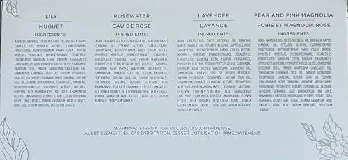 Crabtree & Evelyn 4-Piece Hand Therapy Set: Rosewater, Lavender, Lily, Pear & Pink Magnolia (0.9 oz each) - görsel 2