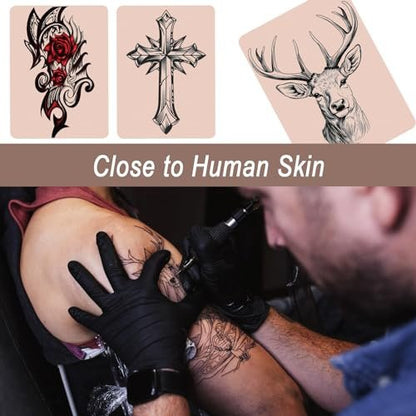 10 PCS Tattoo Practice Skins - 5.7"x7.6" Double Sided Fake Skin for Tattoo Artists Avelisse