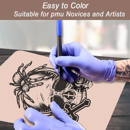 10 PCS Tattoo Practice Skins - 5.7"x7.6" Double Sided Fake Skin for Tattoo Artists Avelisse