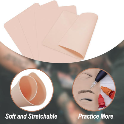10 PCS Tattoo Practice Skins - 5.7"x7.6" Double Sided Fake Skin for Tattoo Artists Avelisse