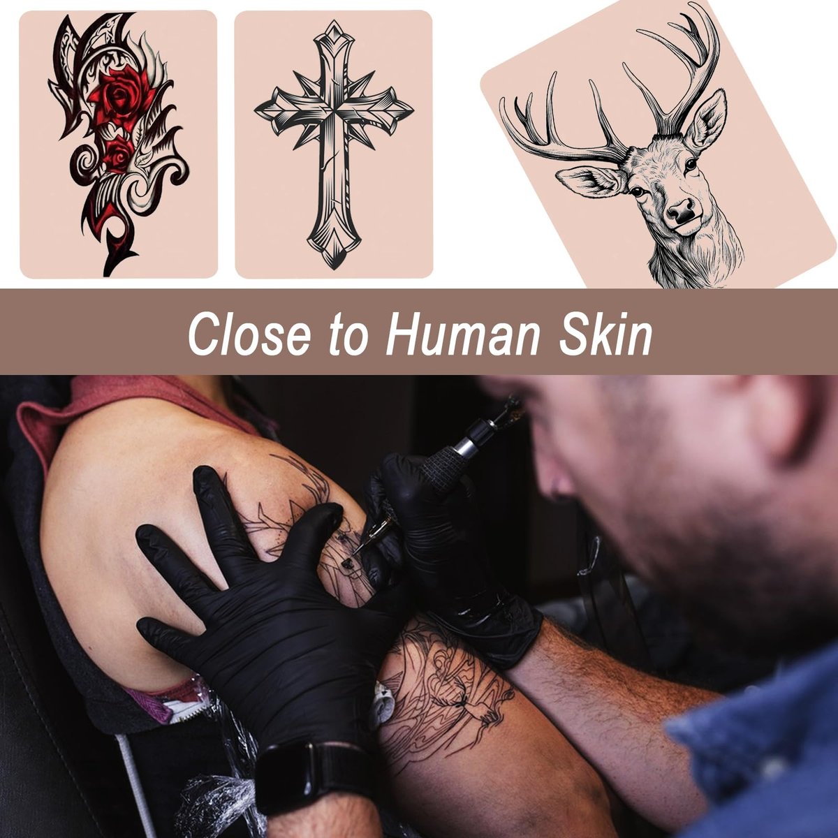 10 PCS Tattoo Practice Skins - 5.7"x7.6" Double Sided Fake Skin for Tattoo Artists Avelisse
