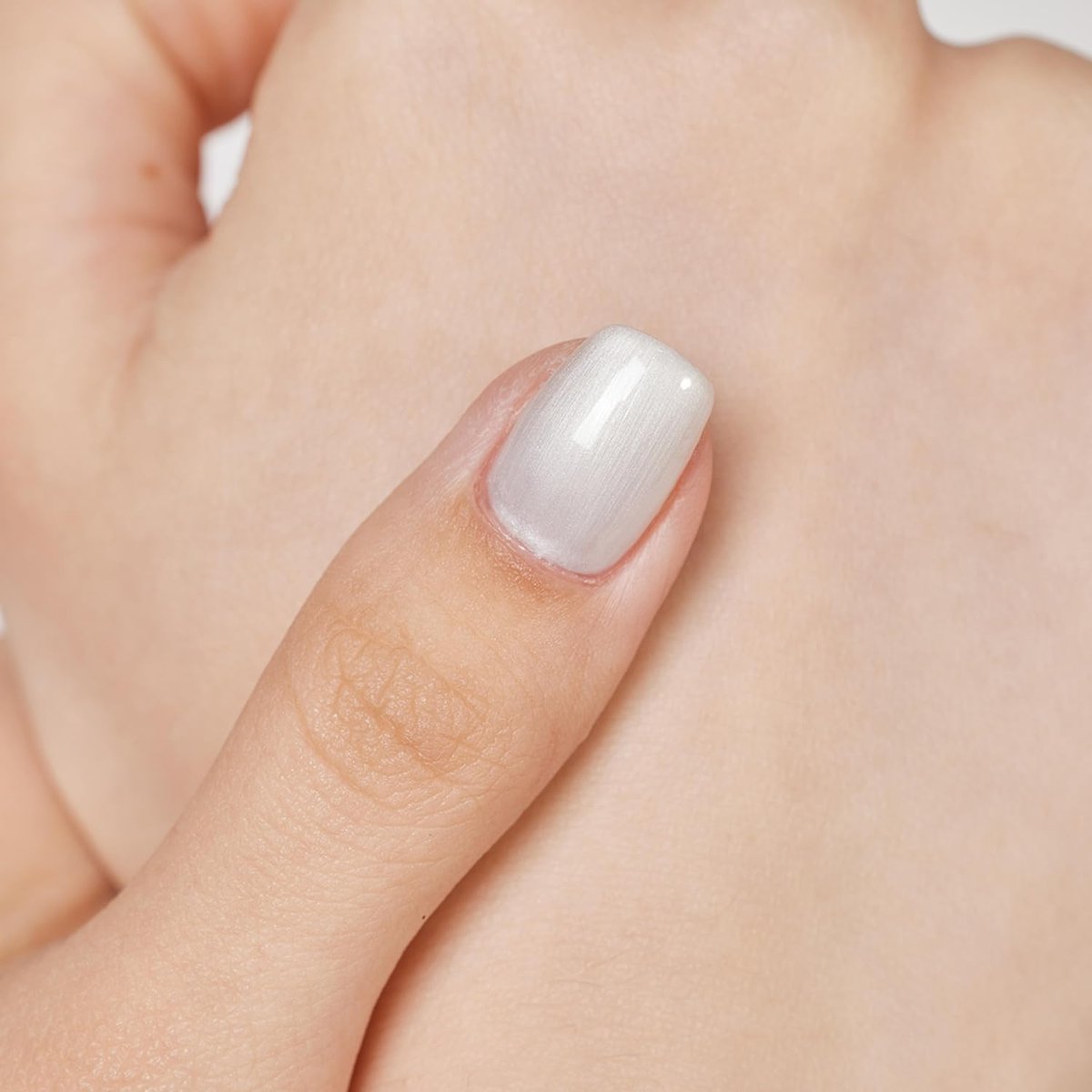 MEMEDA Pearl White Glitter Gel Polish - 8ML Shimmer Mermaid Nail Gel, Soak Off UV Gel for Salon & Home DIY Manicure - görsel 3