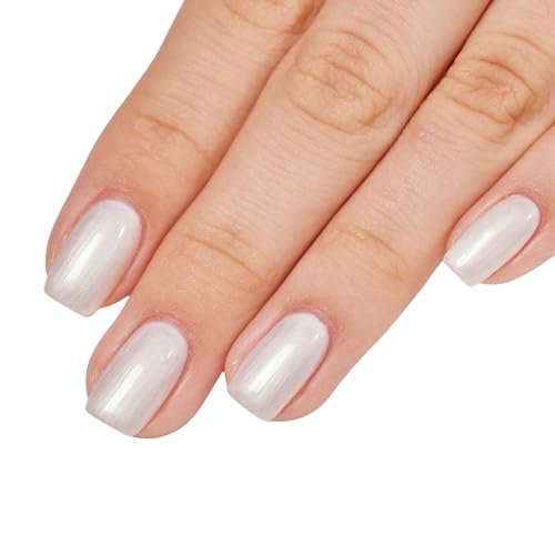MEMEDA Pearl White Glitter Gel Polish - 8ML Shimmer Mermaid Nail Gel, Soak Off UV Gel for Salon & Home DIY Manicure - görsel 6