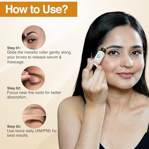 Nourish Mantra Eyebrow Growth Serum – Boost Regrowth for Longer, Thicker, Fuller-Looking Brows with Redensyl, Biotin & Peptides (10 ml) Avelisse