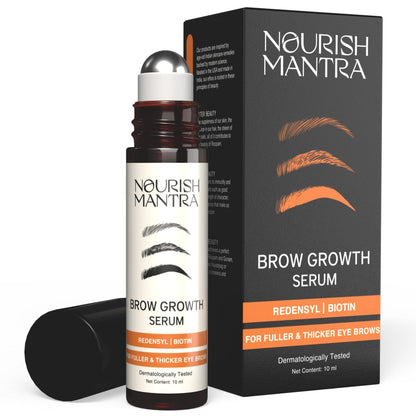 Nourish Mantra Eyebrow Growth Serum – Boost Regrowth for Longer, Thicker, Fuller-Looking Brows with Redensyl, Biotin & Peptides (10 ml) Avelisse