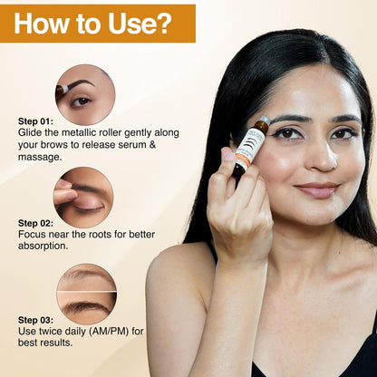 Nourish Mantra Eyebrow Growth Serum – Boost Regrowth for Longer, Thicker, Fuller-Looking Brows with Redensyl, Biotin & Peptides (10 ml) Avelisse