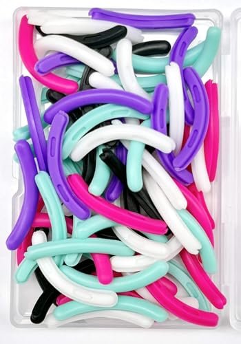 LLTGMV 80-Pack Eyelash Curler Refill Pads – Silicone Rubber Replacement Refills with Storage Box, Universal Fit - görsel 2