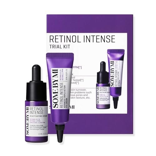 SOME BY MI Retinol Intense Trial Kit - 0.1% Retinol Serum & Eye Cream for Beginners | Korean Skincare Routine Avelisse