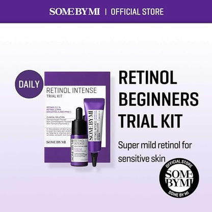 SOME BY MI Retinol Intense Trial Kit - 0.1% Retinol Serum & Eye Cream for Beginners | Korean Skincare Routine Avelisse