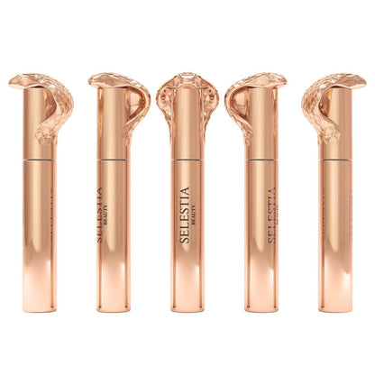 SELESTIA BEAUTY Black Mascara Queen Cobra – Volumizing, Curling, Lengthening – Soft Brush for Smooth Application – Long-Lasting & Weather-Proof – 0.34 fl.oz. – Made in Italy Avelisse