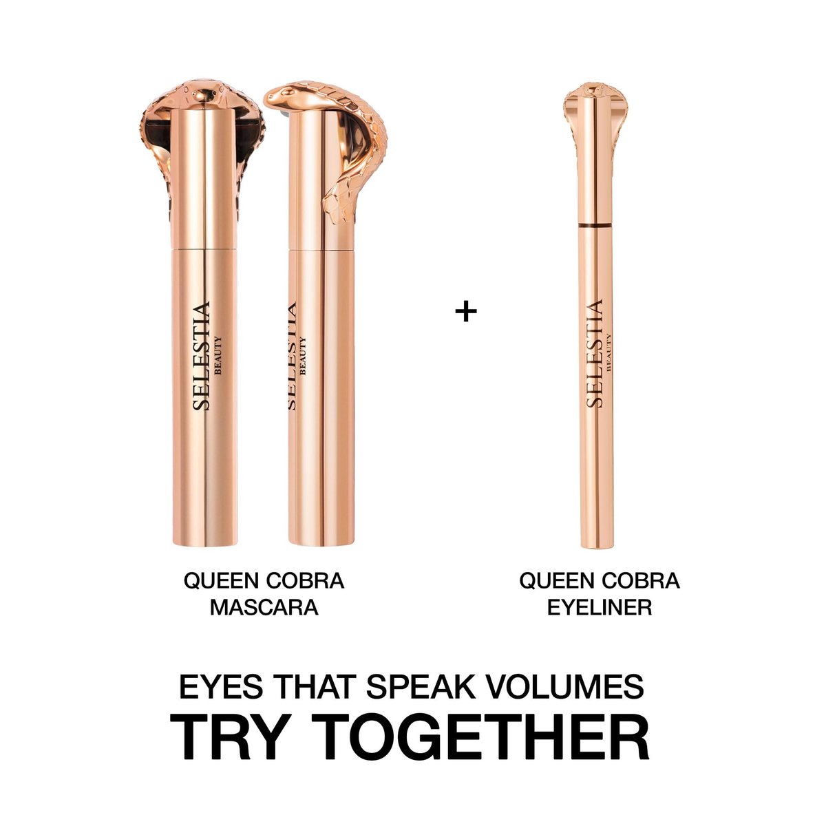 SELESTIA BEAUTY Black Mascara Queen Cobra – Volumizing, Curling, Lengthening – Soft Brush for Smooth Application – Long-Lasting & Weather-Proof – 0.34 fl.oz. – Made in Italy Avelisse