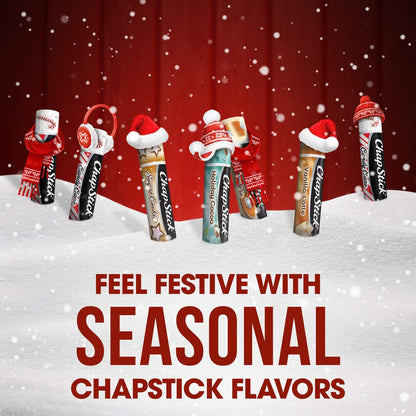 ChapStick Holiday Hot Chocolate, Candy Cane, and Sugar Cookie Lip Balm 3-Pack (0.15 oz each) Avelisse