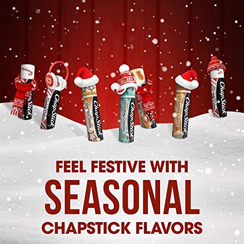 ChapStick Holiday Hot Chocolate, Candy Cane, and Sugar Cookie Lip Balm 3-Pack (0.15 oz each) Avelisse