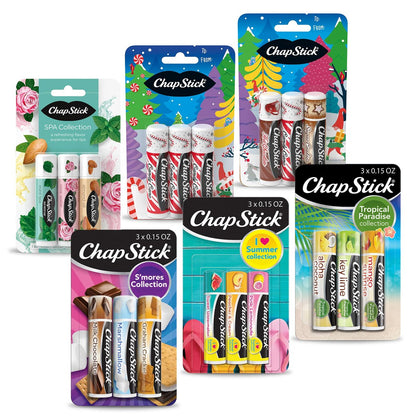 ChapStick Fan Favorites Multi-Pack Flavored Lip Balm Tubes, 0.15 oz (18 Tubes Total) Avelisse
