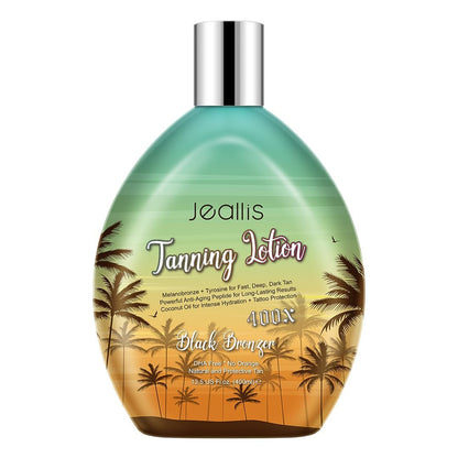 Jeallis Extreme Dark Tanning Lotion Accelerator for Indoor & Outdoor Use with Bronzer - DHA Free - 13.5 oz Avelisse