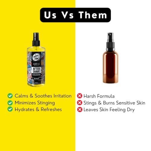 Rolda Sunset After Shave Tonic Cologne for Men - Post Shave Tonic Spray, Calms Irritation, Helps Heal & Clean Shaved Areas, Masculine Citrusy Fragrance (14.54 oz | 430 ml) Avelisse