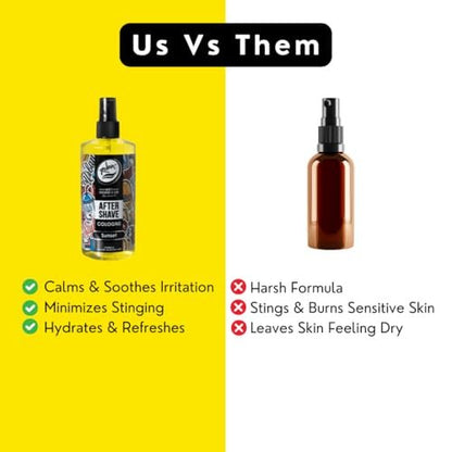 Rolda Sunset After Shave Tonic Cologne for Men - Post Shave Tonic Spray, Calms Irritation, Helps Heal & Clean Shaved Areas, Masculine Citrusy Fragrance (14.54 oz | 430 ml) Avelisse